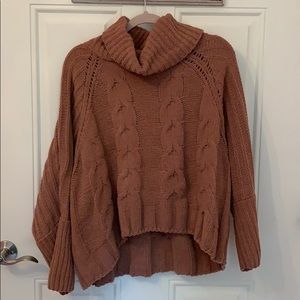 Mauve turtleneck sweater